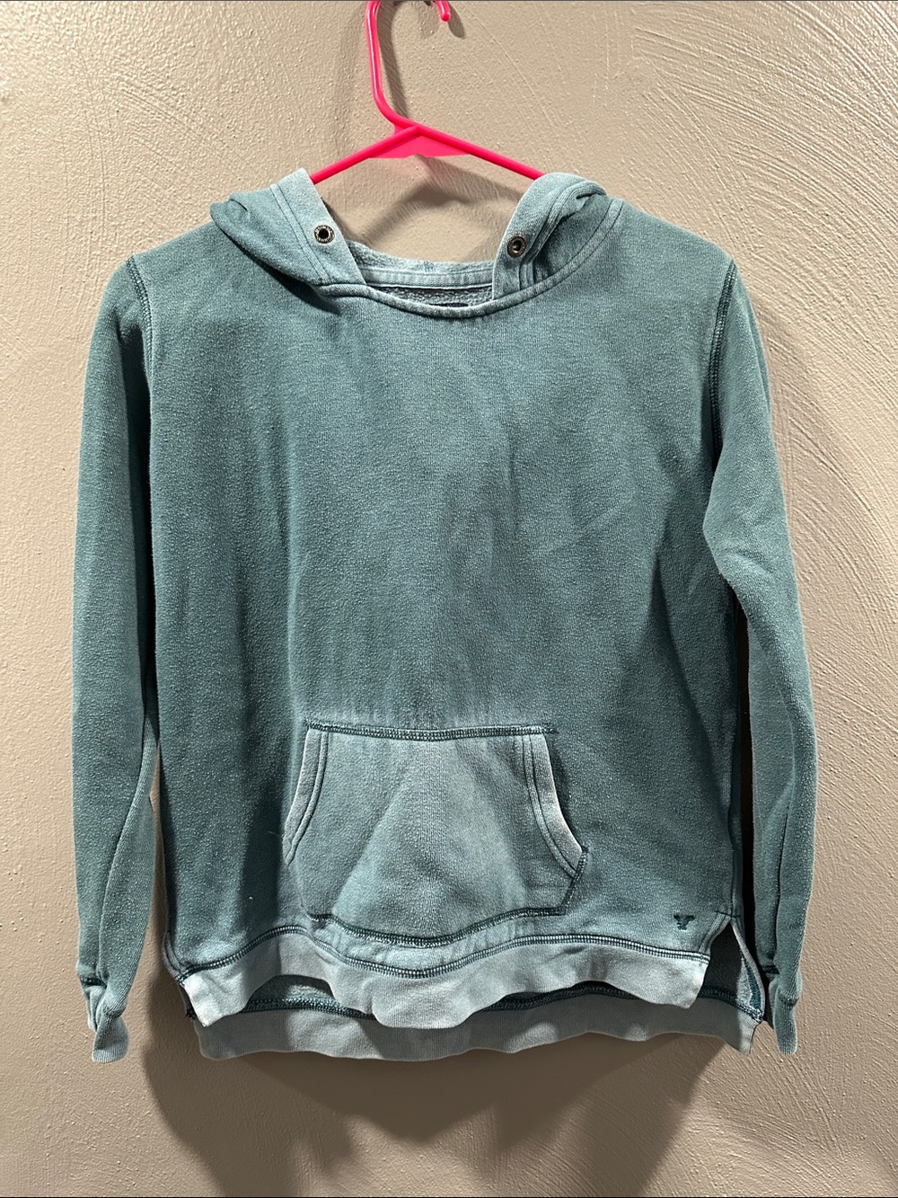 American Eagle Outfitters Teal Green Hooded Pullover Sweatshirt